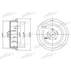 PDR1479 PATRON Тормозной барабан