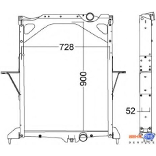 8MK 376 775-001 HELLA Радиатор, охлаждение двигателя