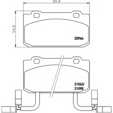 8DB 355 017-571 HELLA Комплект тормозных колодок, дисковый тормоз