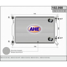 102.098 AHE Радиатор, охлаждение двигателя