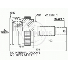 OJ-1785 InterParts Шарнирный комплект, приводной вал