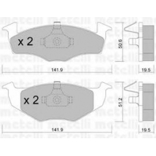 22-0206-1 METELLI Комплект тормозных колодок, дисковый тормоз