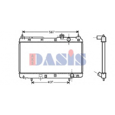 100036N AKS DASIS Радиатор, охлаждение двигателя