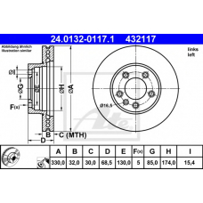 24.0132-0117.1 ATE Тормозной диск