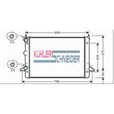 1800261 KUHLER SCHNEIDER Радиатор, охлаждение двигател