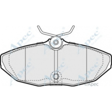 PAD1226 APEC Комплект тормозных колодок, дисковый тормоз