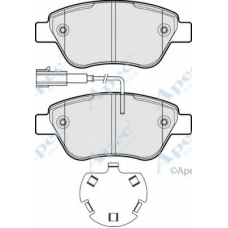 PAD1827 APEC Комплект тормозных колодок, дисковый тормоз