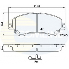 CBP32278 COMLINE Комплект тормозных колодок, дисковый тормоз