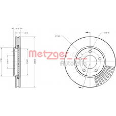 6110382 METZGER Тормозной диск