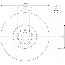 8DD 355 120-281 HELLA PAGID Тормозной диск