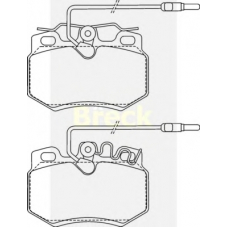 21614 00 W BRECK Комплект тормозных колодок, дисковый тормоз