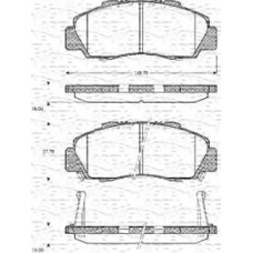 363702161130 MAGNETI MARELLI Комплект тормозных колодок, дисковый тормоз