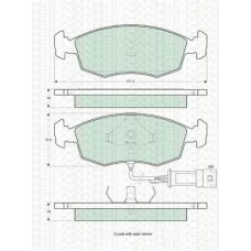 8110 16829 TRIDON Brake pads - front