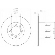 8DD 355 103-261 HELLA Тормозной диск