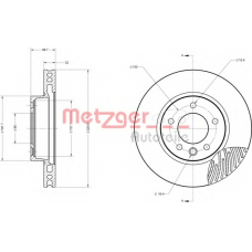 6110518 METZGER Тормозной диск