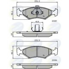 CBP3444 COMLINE Комплект тормозных колодок, дисковый тормоз