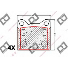 BP1902 DJ PARTS Комплект тормозных колодок, дисковый тормоз