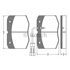 0 986 TB2 696 BOSCH Комплект тормозных колодок, дисковый тормоз