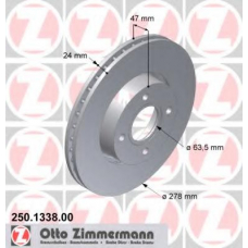 250.1338.00 ZIMMERMANN Тормозной диск