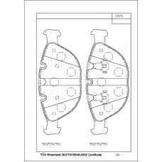 KD77216 ASIMCO Комплект тормозных колодок, дисковый тормоз