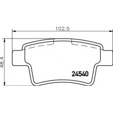 8DB 355 013-361 HELLA Комплект тормозных колодок, дисковый тормоз