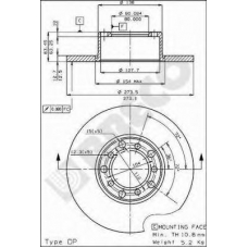 BS 7043 BRECO Тормозной диск