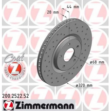 200.2522.52 ZIMMERMANN Тормозной диск