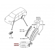 7405A356XA MITSUBISHI Накладка боковой части порог