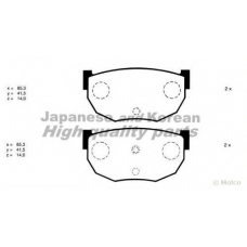 N011-74 ASHUKI Комплект тормозных колодок, дисковый тормоз