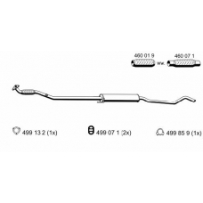 011150 ERNST Средний глушитель выхлопных газов
