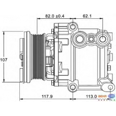 8FK 351 334-081 HELLA Компрессор, кондиционер