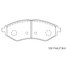 KD9723 ASIMCO Комплект тормозных колодок, дисковый тормоз