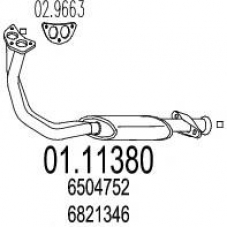 01.11380 MTS Труба выхлопного газа