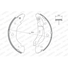 152-2444 WEEN Комплект тормозных колодок