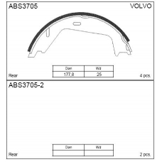 ABS3705 Allied Nippon Колодки барабанные