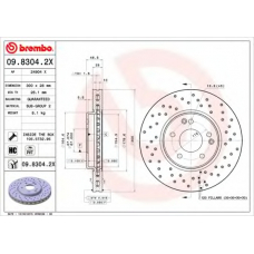 09.8304.2X BREMBO Тормозной диск