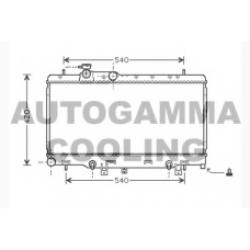 104314 AUTOGAMMA Радиатор, охлаждение двигателя