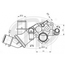 350089 ERA Термостат, охлаждающая жидкость