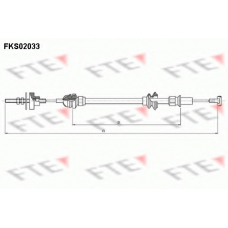 FKS02033 FTE Трос, управление сцеплением