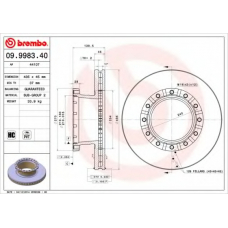 09.9983.40 BREMBO Тормозной диск