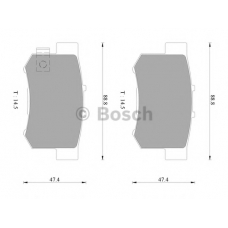 0 986 AB2 206 BOSCH Комплект тормозных колодок, дисковый тормоз