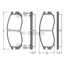 0 986 TB2 250 BOSCH Комплект тормозных колодок, дисковый тормоз