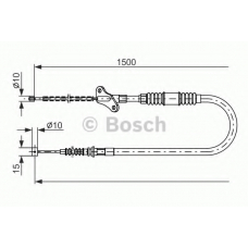 1 987 482 171 BOSCH Трос, стояночная тормозная система