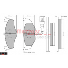 1170479 METZGER Комплект тормозных колодок, дисковый тормоз