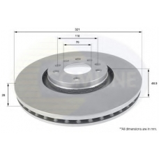 ADC1157V COMLINE Тормозной диск