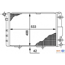 8MK 376 712-461 HELLA Радиатор, охлаждение двигателя