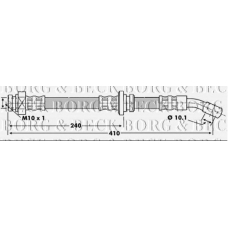 BBH6877 BORG & BECK Тормозной шланг