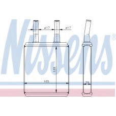 77604 NISSENS Теплообменник, отопление салона