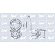15-3402 IPD Натяжитель ремня, клиновой зубча