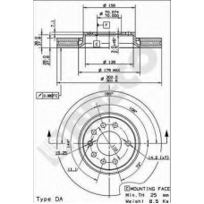 BS 8468 BRECO Тормозной диск